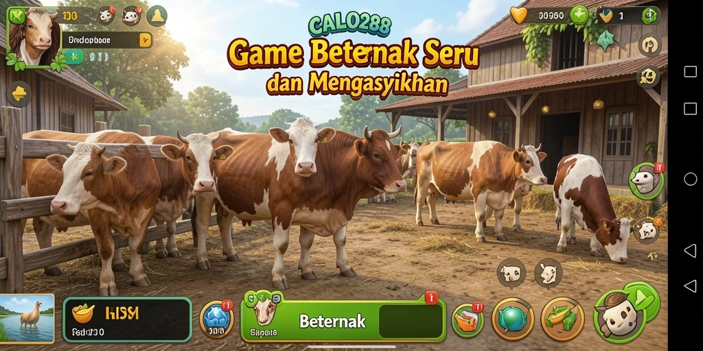 Tampilan antarmuka game Beternak CALO288 yang menarik dan fungsional.