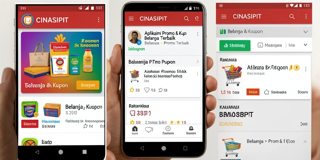 Tampilan antarmuka utama CINASIPIT dengan berbagai promo dan kupon.