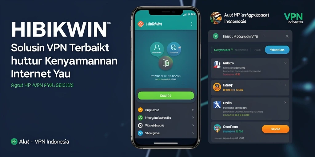 Antarmuka HIBIKWIN yang sederhana dan intuitif untuk penggunaan VPN.