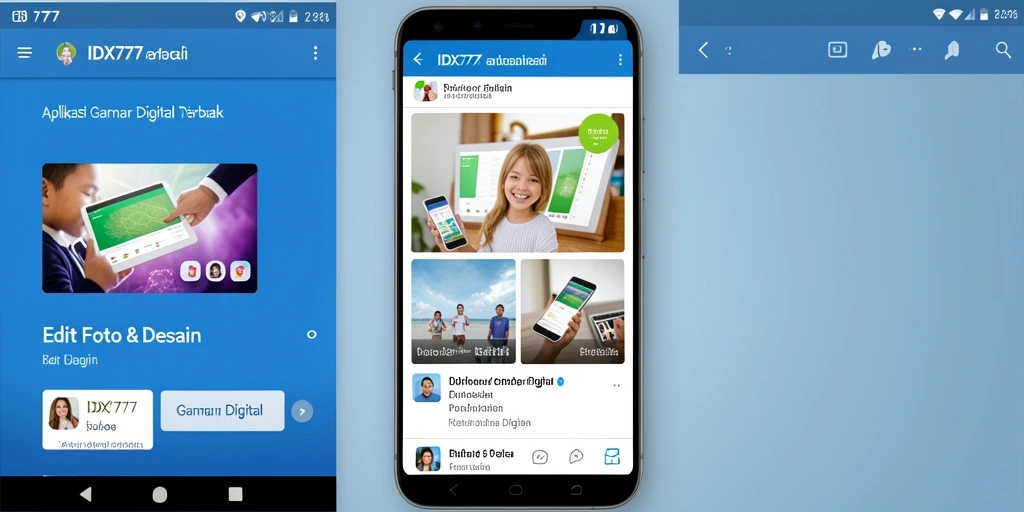 Antarmuka aplikasi IDX777 menunjukkan berbagai fitur Gambar Digital yang intuitif.