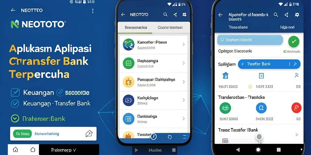 Tampilan antarmuka NEOTOTO yang sederhana dan intuitif untuk Transfer Bank.