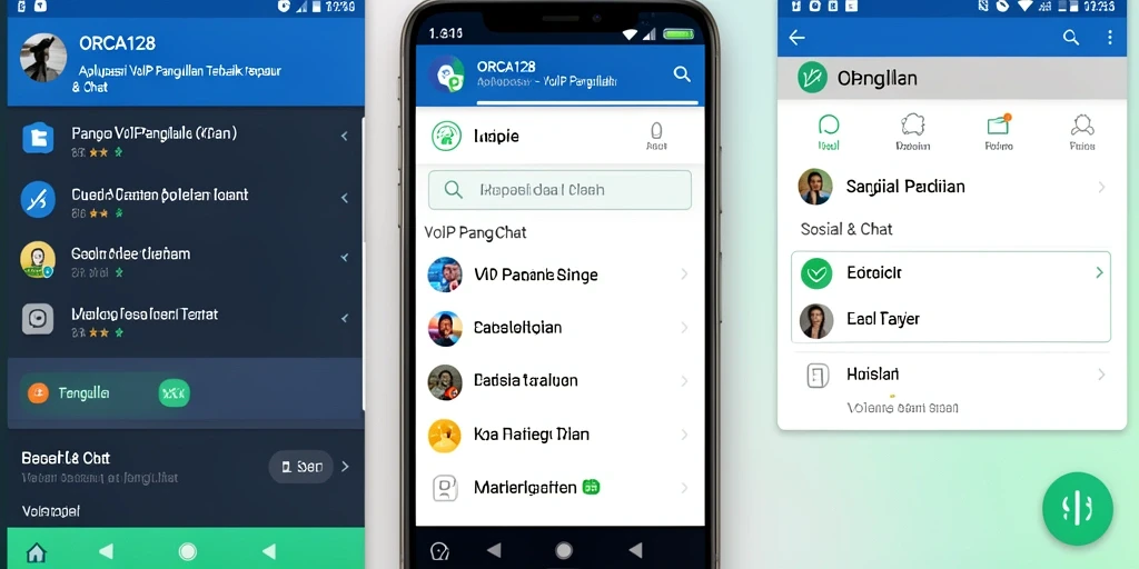 Antarmuka ORCA128 yang sederhana dan fungsional untuk VoIP Panggilan.
