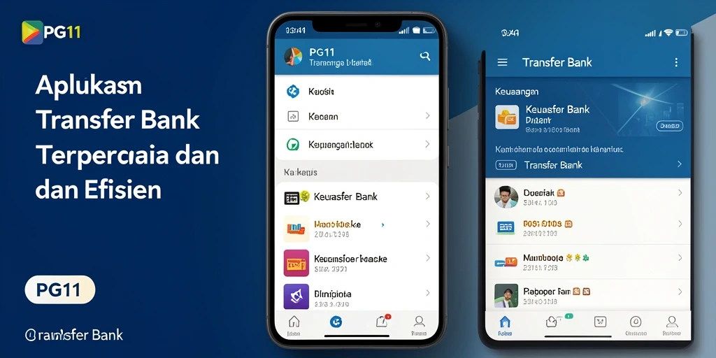 Tampilan antarmuka PG11 yang sederhana dan efisien untuk Transfer Bank.