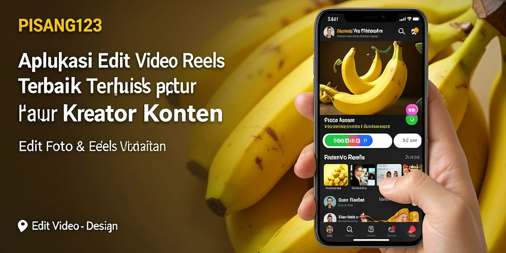Tampilan antarmuka PISANG123 untuk Edit Video Reels yang menarik dan fungsional.