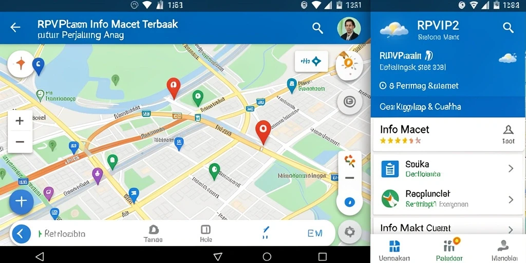 Tampilan antarmuka RPVIP2 menampilkan peta kemacetan secara real-time.