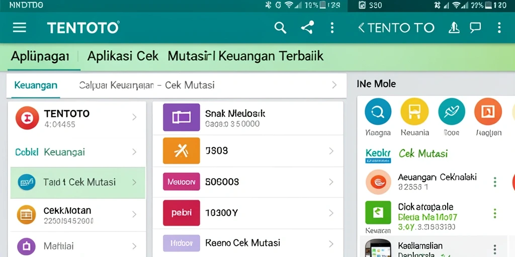 Antarmuka TENTOTO menampilkan fungsi cek mutasi keuangan yang sederhana dan efisien.