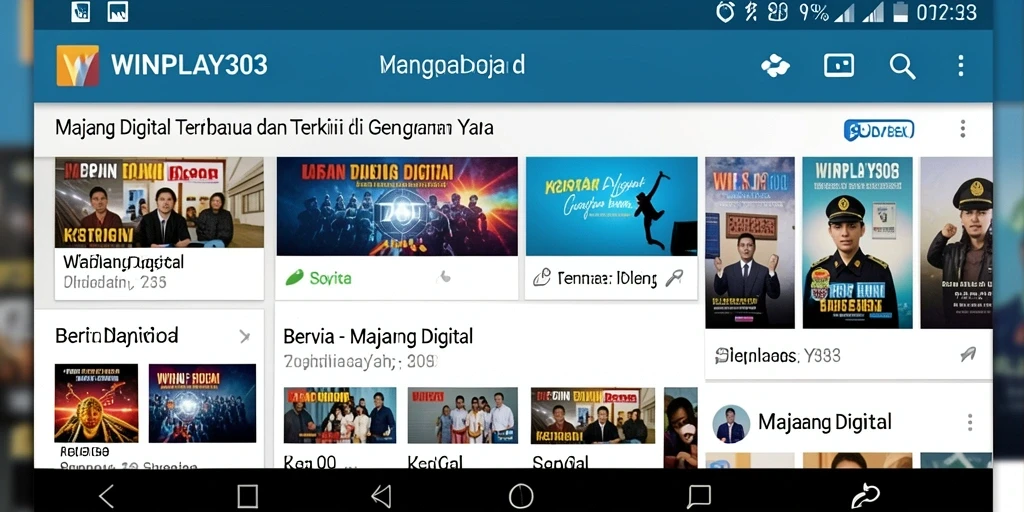 Tampilan antarmuka aplikasi WINPLAY303 yang modern dan menarik.