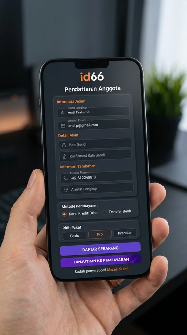 Registrasi Akun Baru id66 dalam Beberapa Langkah Mudah
